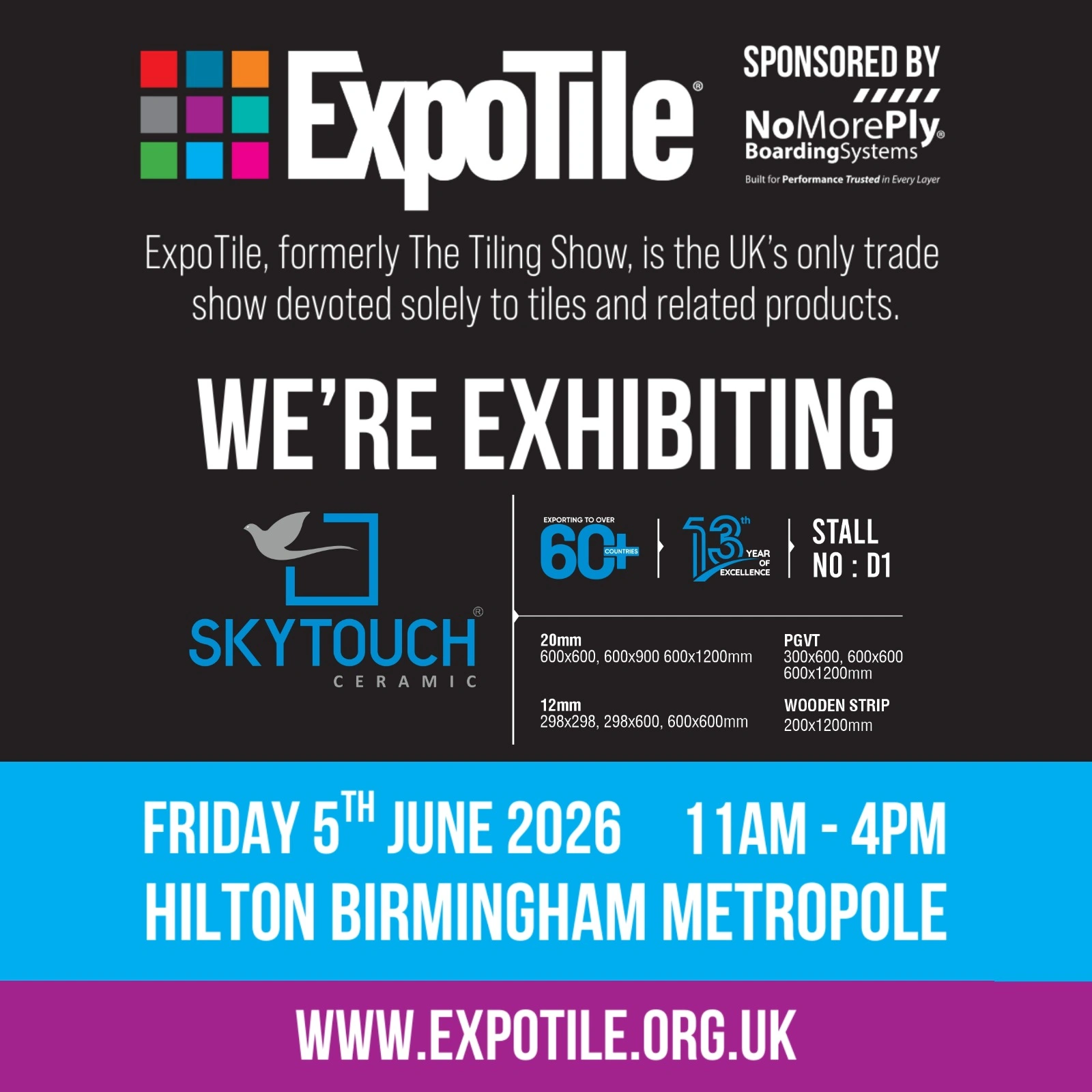 Meet Skytouch Ceramic at ExpoTile 2026